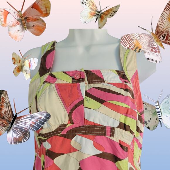 Vintage Emilio Pucci Mid Century Phicodelic Print Dress Size 6 Cotton Jersey - Picture 7 of 16